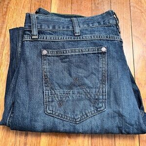 Wrangler Men's Slim Straight Jeans - Dark Blue